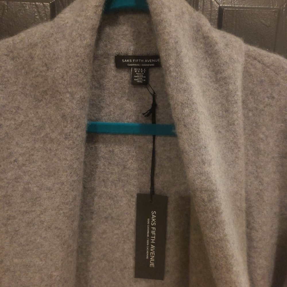 Saks Fifth Avenue Open-Front Cashmere Cardigan - Picture 8 of 9